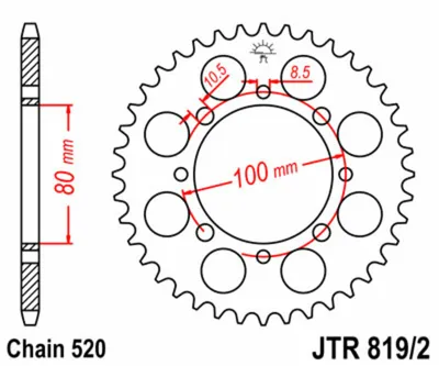 Obrázok produktu pre Zębatka JT 41T 520 JTR819/2.41