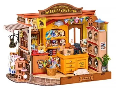 Obrázok produktu pre 3D puzzle Miniatúrny domček Fluffy Friends Hub, RoLife, 397 dielov
