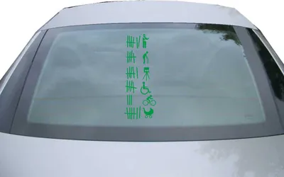 Produktbild von Indigos UG - Aufkleber Heckscheibe & Motorklappe DE6950 - grün - 600x220 mm - Die cut - Meine Opferliste - Auto Scheiben Fenster Heckklappe Tuning Racing JDM - Die cut