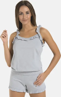 Immagine prodotto di Set Teyli: Camicia e pantaloncini in viscosa Pigiama Donna 2602-1 grigio XS