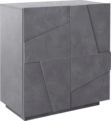 Produktbild von Kommode Dmalcui, Küchen-Sideboard mit 2 Türen, Wohnzimmer-Buffet, 100%  Italy, cm 81x44h86, Schiefer
