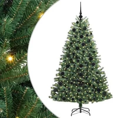Productafbeelding van Kunstkerstboom, inklapbaar, met 300 LED-lampjes, groen, 180 cm