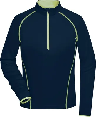 Produktbild von Langarm Funktionsshirt für Fitness und Sport navy/bright-yellow, Gr. M