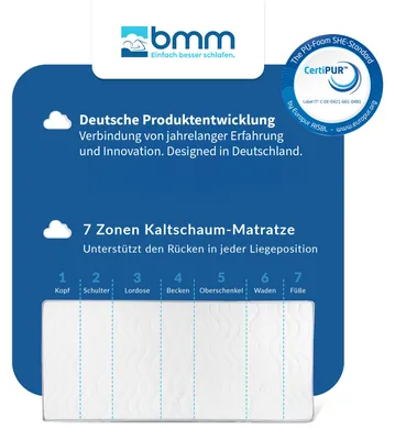 Produktbild von BMM KSCell-Schaummatratze Komfort 23 SilverCare, H3, 160 x 200 cm