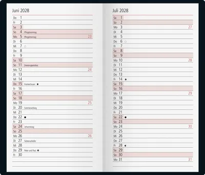 Produktbild von rido/idé 7012144907 Taschenkalender Mod. TM 15 2027 A6, Kunstleder, schwarz