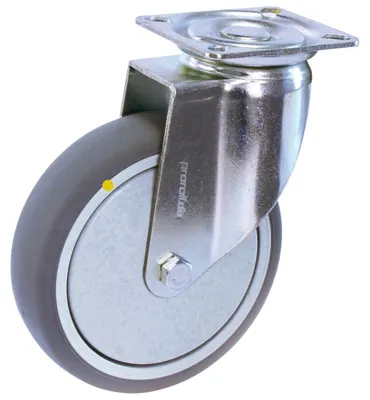 Obrázok produktu pre Otočné kolieska WETEC so skrutkovacou doskou, ESD, 100 mm, bez bŕzd (kolieska)