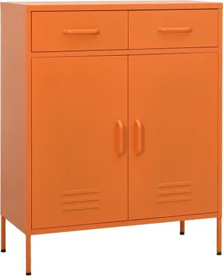 Image de vidaXL Armoire de stockage orange 80x35x101,5 cm Acier