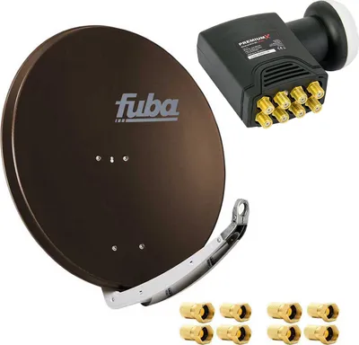 Produktbild von Fuba DAA 850 B Satellitenantenne Aluminium in Braun HDTV 4K DELUXE Octo LNB Sat