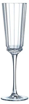 Image de 6 flûtes à Champagne 17cl Macassar - Cristal d'Arques - Verre ultra transparent au design vintage