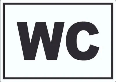 Produktbild von WC Aufkleber A9 (37x52mm)