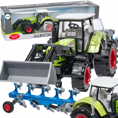 Obrázek produktu pro Traktor QULKI s nakladačem a pluh, motorizovaná hračka