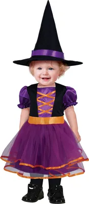 Immagine prodotto di Strega Magica Avventura di Halloween Cappello Magico Costume Travestimento Viola Brillantezza Incantevole Strega Bambino Sogno Fiabesco Scintillante, Taglia: 74/80 Colore: Nero