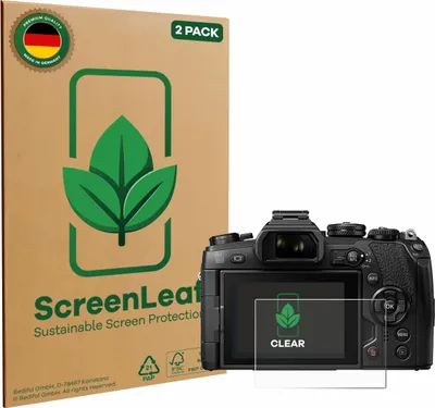 Produktbild von 2x ScreenLeaf Schutzfolie für Olympus OM-D E-M1 Mark II / Mark III nachhaltiger Displayschutz Display Schutz Folie Klar Transparent