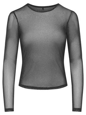 Produktbild von Only ONLOPUS L/S MESH TOP JRS Black/Silv L
