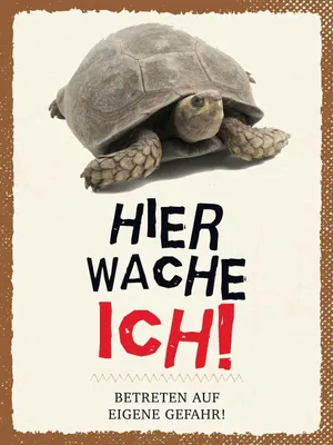 Produktbild von vianmo Holzschild 40x30 cm kröte hier wache eigene Gefahr Spruch Zitat