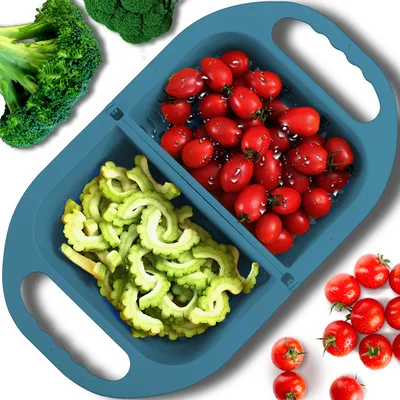 Produktbild von Kuchynský cedník Cedník na cestoviny Odvodňovací cedník Skladacie kuchynské pomôcky Príslušenstvo z vysokokvalitného plastu Cedidlo do drezu Kuchynská pomôcka Camping Retoo