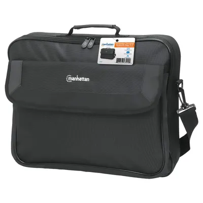Produktbild von Manhattan Cambridge Tasche (Aktentasche) für 43,9 cm (17,3 Zoll) Apple Notebook - Schwarz - Polyester, 600D Polyester Außenmaterial - Polyester, Expandierter Polyethylenschaum (EPE), Geflecht Innenmaterial - Witterungsbeständig, Spritzwassergeschützt, Verschleißfest, Stoßfest, Kratzfest, Rutschfester Schultergurt - Checkpointfreundlich - Schultergurt, Griff - 72 mm Höhe x 326 mm Breite x 432 mm Tiefe