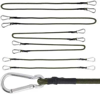 Produktbild von Spanbanden mit Karabijnhaken, 6-teilig, 60-120 cm, für Fahrrad, Transport, Camping