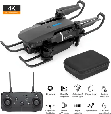 Produktbild von Kameradrohne Faltbar Stabiler Flug Fernsteuerung 4K Dual Kamera WiFi FPV Drohne für Erwachsene Kinder