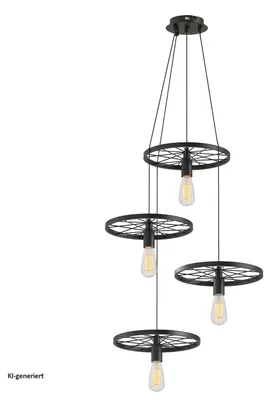Produktbild von Pendelleuchte Leuchten Aluminium schwarz modern Nicht Dimmbar