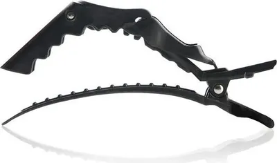 Produktbild von F317 Haarspangen , Krokodilspangen , Schwarz 6 Stück , Alligator-Clips