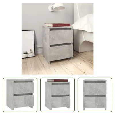 Produktbild von The Living Store Nachttisch Betongrau 30×30×40 cm Holzwerkstoff