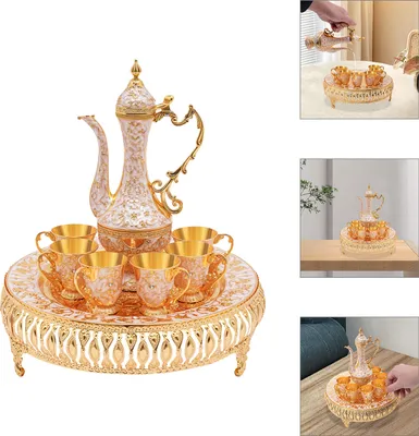 Image de Set tasse à café et théière, Set de service à thé, Set de service à thé pour décoration de table de thé, Set de théière