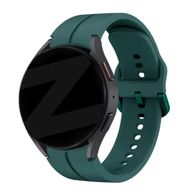 Produktbild von Bandz Silikonarmband „Extreme“ Samsung Galaxy Watch 7 (40 & 44 mm) / Galaxy Watch 6 (Classic) / 5 40 mm & 44 mm / 5 Pro / Watch 4 (Classic) / Watch FE – Armband mit Schnallenverschluss – dunkelgrün