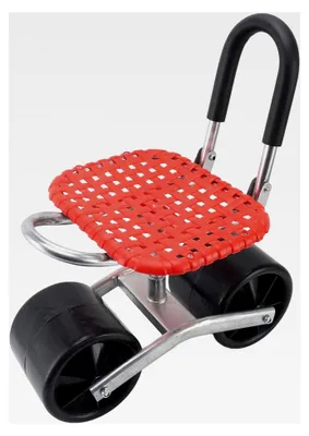Produktbild von Gartenhocker mit Rollen, höhenverstellbarer Rollsitz für Gartenarbeit 22-35cm, fahrbar und effizient