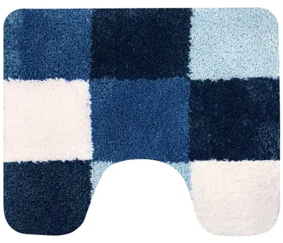 Produktbild von Dutch House WC Matte blau - Badezimmermatte 60x50 cm rutschfest Mikrofaser