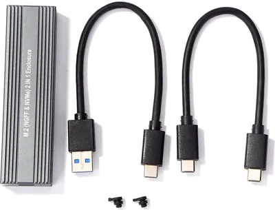Produktbild von M2 SSD-Gehaeuse NVME-Gehaeuse M.2 an USB Typ C 3.1 SSD-Adapter fuer NVME PCIE NGFF SATA M / B-Schluessel SSD-Festplattenbox SSD-Gehaeuse mit zwei Protokollen
