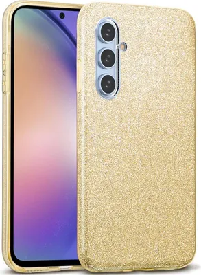 Produktbild von Conie Glitzer Schutzhülle für Samsung Galaxy A34 5G Hybrid Silikon Hard Case TPU Cover Hülle in Gold