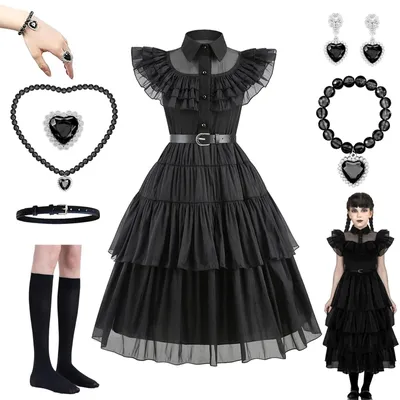 Immagine prodotto di Costumi di Halloween con abito nero - costumi per adulti - costumi da film per cosplay - costumi da donna - costumi per il carnevale - adatti anche per il Mardi Gras