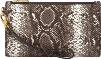 Produktbild von FOSSIL Handgelenktasche Utensilientasche Gift Wristlet Python grau