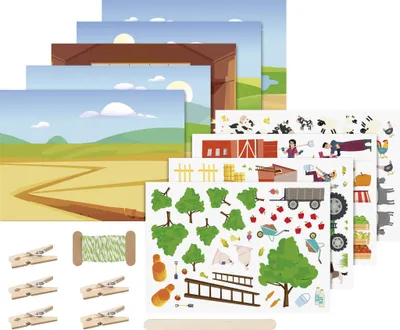 Obrázok produktu pre HEYDA  203781002 HEYDA Rubbelsticker Karten-Set "Bauernhof"