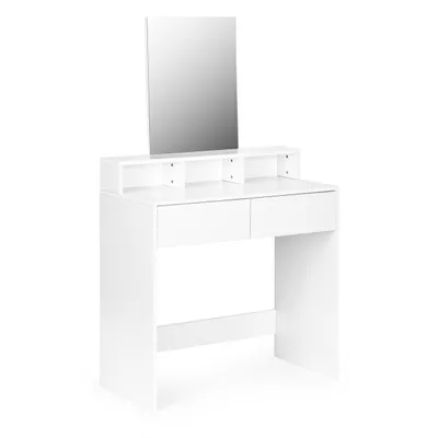Produktbild von ModernHome PWJJDT0070 Großer, moderner Waschtisch mit Spiegel und Schubladen, weiß