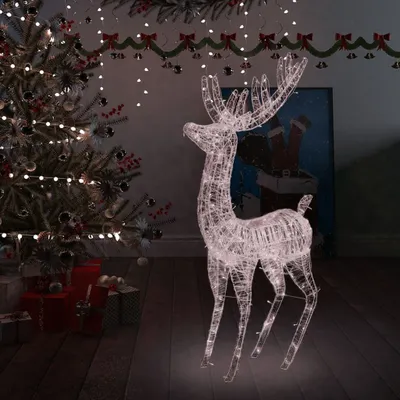 Immagine prodotto di The Living Store LED renna XXL acrilico decorazione natalizia 250 LED 180 cm bianco caldo