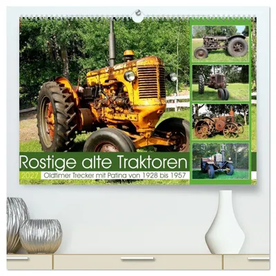 Produktbild von Rostige alte Traktoren (hochwertiger Premium Wandkalender 2027 DIN A2 quer), Kunstdruck in Hochglanz