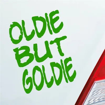 Produktbild von Auto Aufkleber Oldie But Goldie Tuning 12x9 cm Hellgrün Sticker Heckscheibenaufkleber