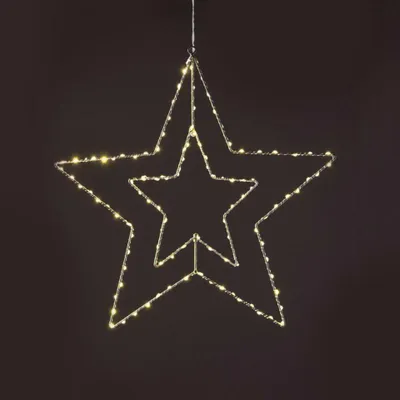Image de ACA Lighting Silver Star 113 LED, WW, 220-240V, IP44 56CM + 3m de câble d'alimentation transparent X0611314224