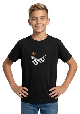 Produktbild von Spreadshirt Die Wilden Kerle Grinsen Teenager T-Shirt, 152/164 (12-14 Jahre), Schwarz