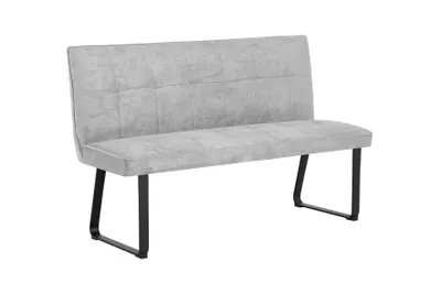 Produktbild von byLIVING Sitzbank Talea, 140 cm, hellgrau, Gestell Metall pulverbeschichtet schwarz
