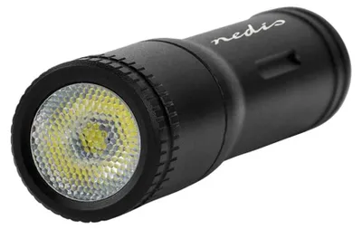 Produktbild von Nedis LTRH06WBK, Taschenlampe, Schwarz, Aluminium, Tasten, IPX4, -20 - 40 °C
