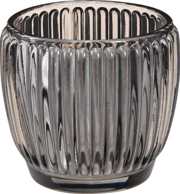 Produktbild von Elegantes Glaswindlicht mit Rillenstruktur für stimmungsvolle Dekoration, 6 Stück