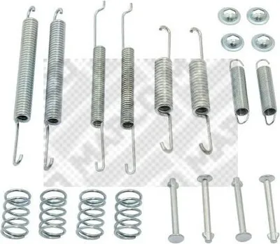Produktbild von MAPCO Zubehörsatz Bremsbacken 9144 Hinten für AUDI 80 Limousine (8C2, B4)