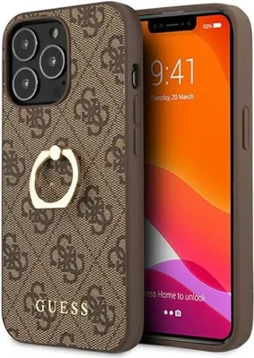 Produktbild von Guess für iPhone 13 Pro Max Schutzhülle Handyhülle Hülle Case Hardcase 4G mit Ringständer