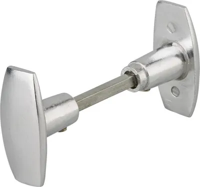 Image de Lot de 2 boutons de porte Alliage acier poli