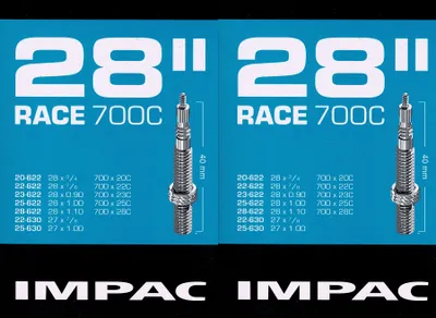 Produktbild von 2x Rennrad Impac 28 Zoll SV  Schlauch Sclaverand Französisches Ventil 20 - 28 622