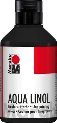 Produktbild von Marabu Aqua Linoldruckfarbe schwarz 250 ml