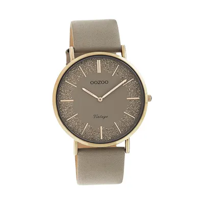 Produktbild von Oozoo Damen Armbanduhr braun Analog Vintage Series Lederarmband D2UOC20130